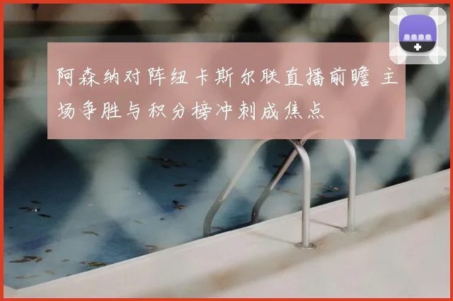 阿森纳对阵纽卡斯尔联直播前瞻 主场争胜与积分榜冲刺成焦点